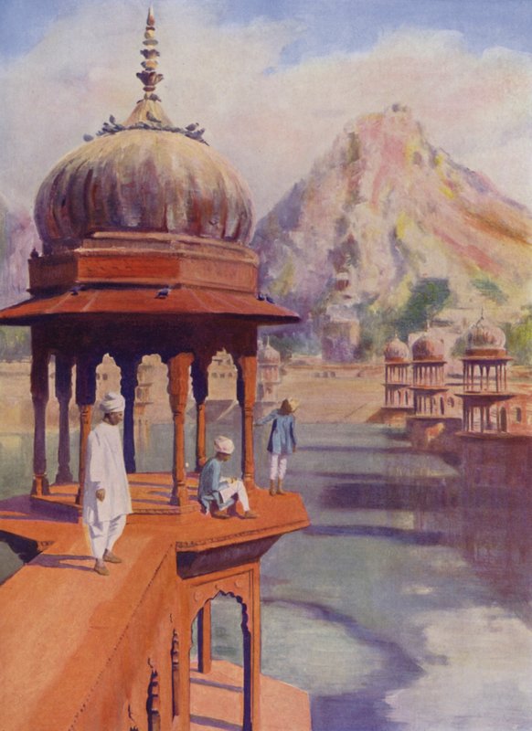 Heiliger Tank, Alwar, Rajasthan, Indien von Herbert Ponting