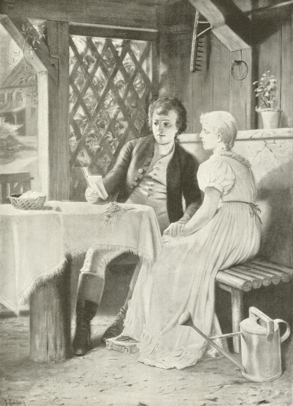 Goethe und Frederike (Gravur) von Hermann Kaulbach