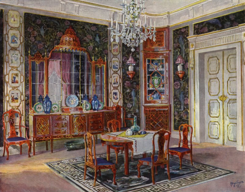Esszimmer (Farblithographie) von Hermann Gerson