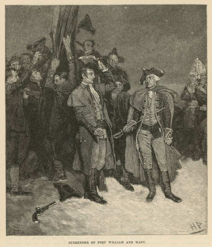 Übergabe von Fort William und Mary von Howard Pyle