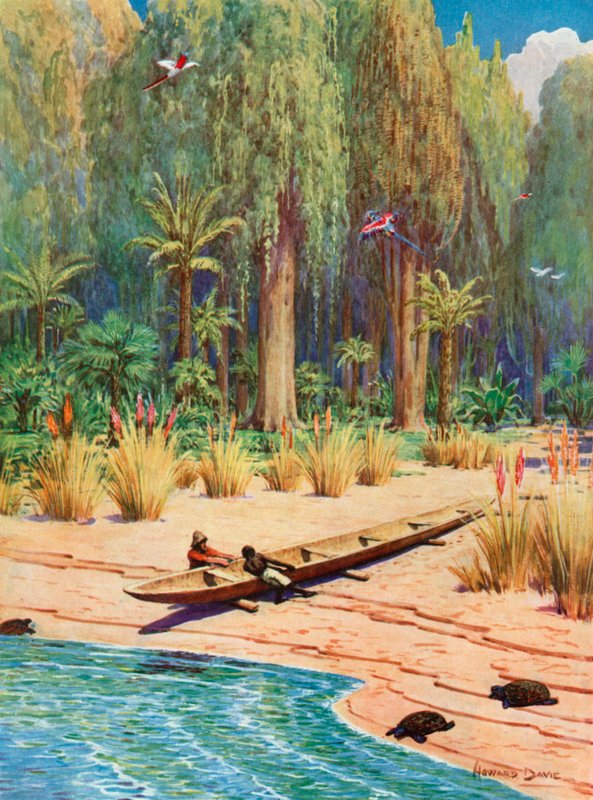 Illustration für Robinson Crusoe von Howard Davie