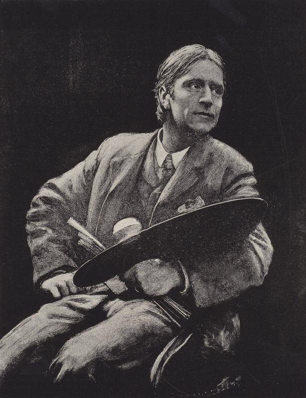 Hubert Herkomer, britischer Künstler (Lithografie) von Hubert von (after) Herkomer