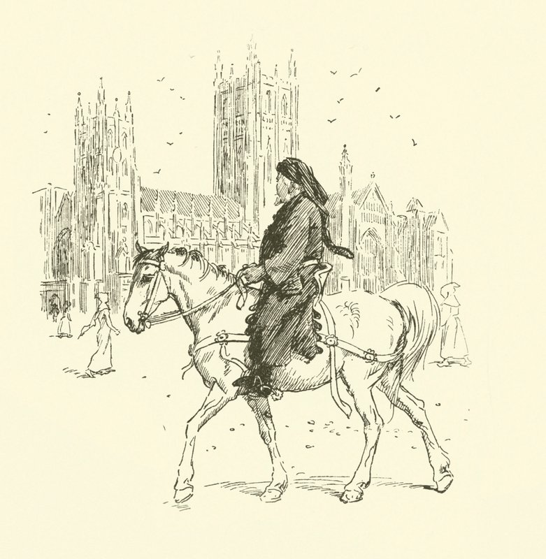 Geoffrey Chaucer zu Pferd von Hugh Thomson