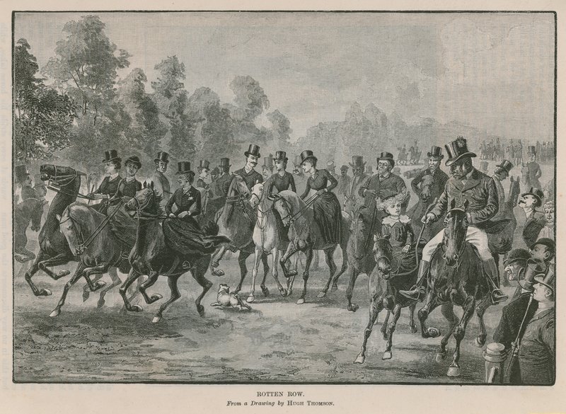 Rotten Row, Hyde Park, London von Hugh Thomson