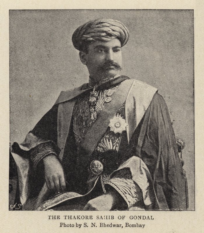 Der Thakore Sahib von Gondal (Stich) von Indian School