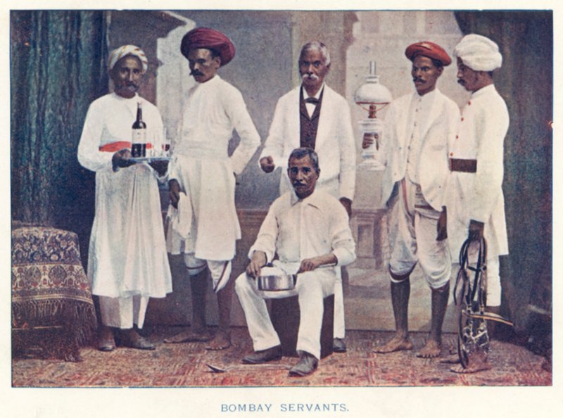 Indische Eingeborene: Diener aus Bombay von Indian photographer