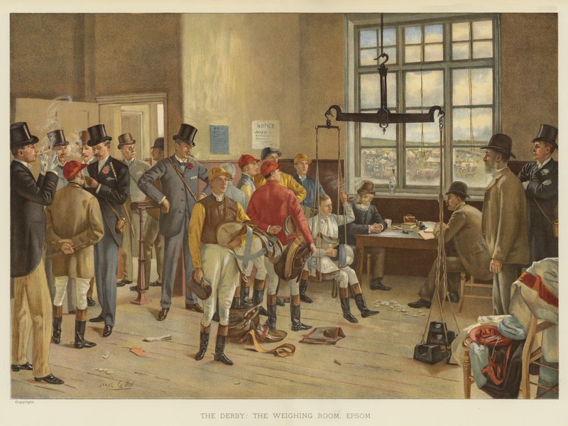 Das Derby, der Wiegeraum, Epsom von Isaac J. Cullin