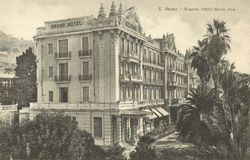 San Remo, Italien, Grand Hotel Belle Vue von Italian Photographer