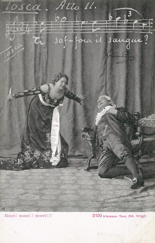 Szene aus Tosca (s/w Foto) von Italian Photographer