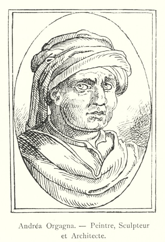 Andrea Orgagna, Maler, Bildhauer und Architekt (Gravur) von Italian School