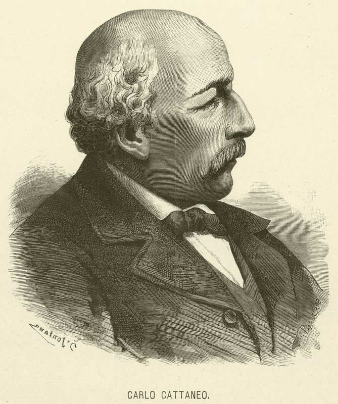 Carlo Cattaneo (Gravur) von Italian School