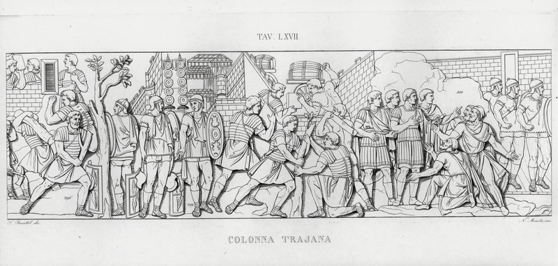 La Colonna Trajana, Trajanssäule von Italian School
