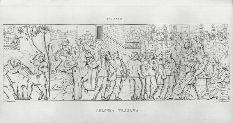 La Colonna Trajana, Trajanssäule (Stich) von Italian School