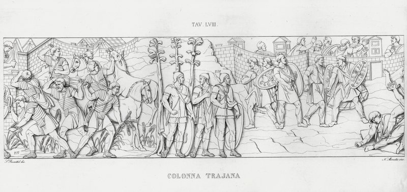 La Colonna Trajana, Trajanssäule (Stich) von Italian School