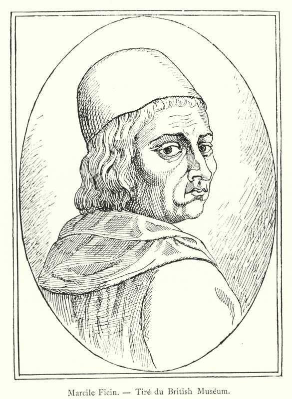 Marcile Ficin, aus dem British Museum (Gravur) von Italian School
