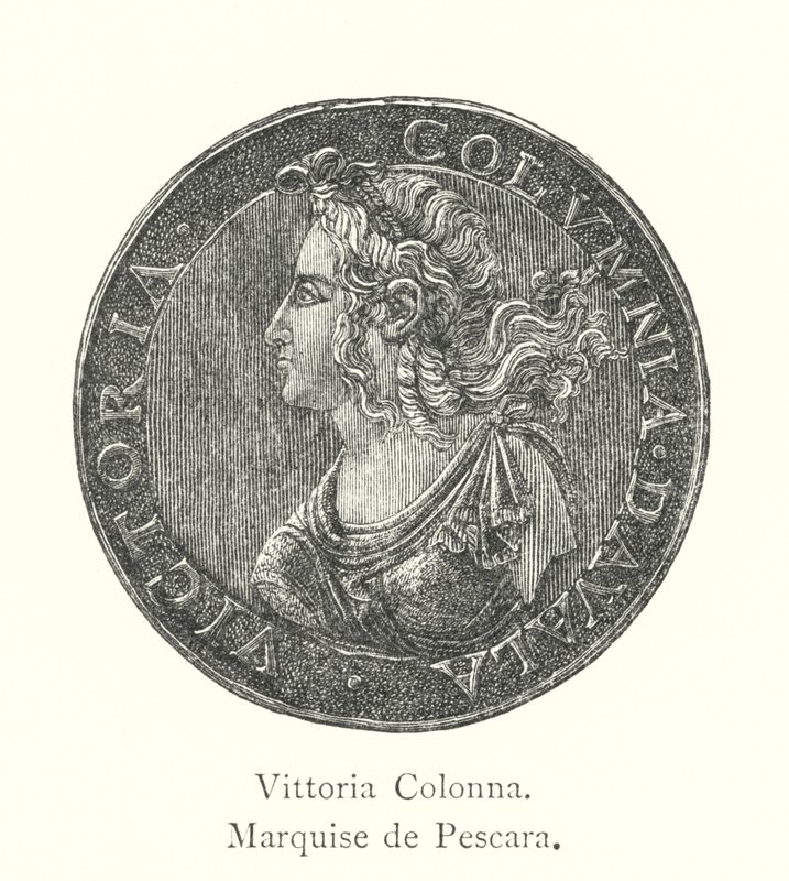 Vittoria Colonna, Markgräfin von Pescara (Gravur) von Italian School
