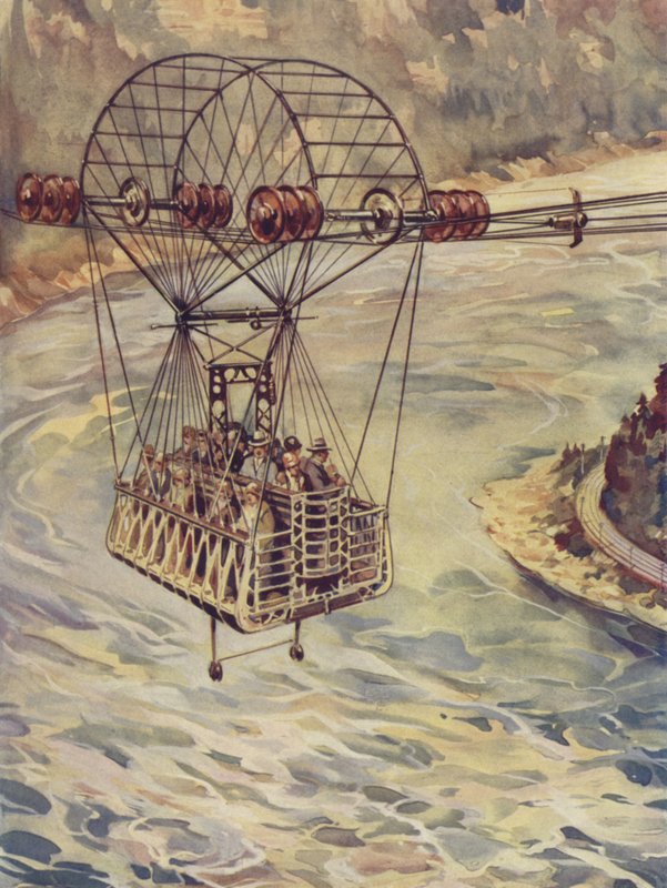 Überquerung der Niagarafälle mit der Seilbahn von J. Allen Shuffrey
