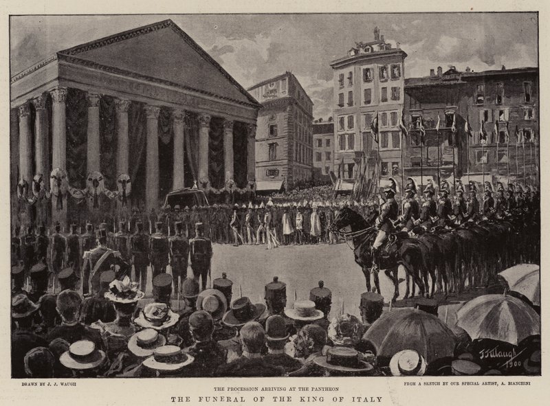 Das Begräbnis des Königs von Italien von J. J. Waugh