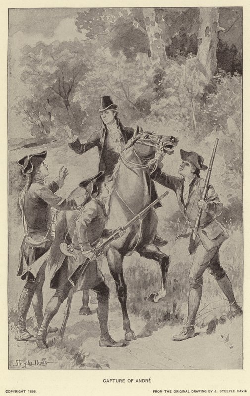 Gefangennahme von Andre (Lithografie) von J. (after) Steeple Davis
