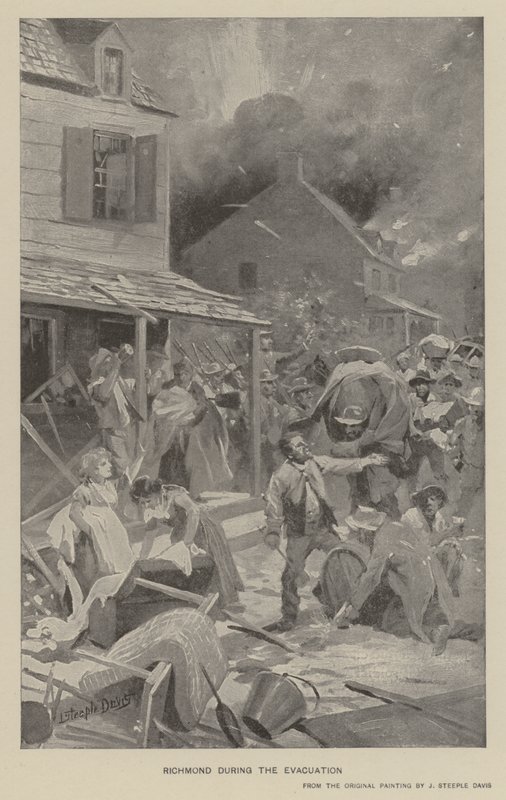 Richmond während der Evakuierung von J. (after) Steeple Davis