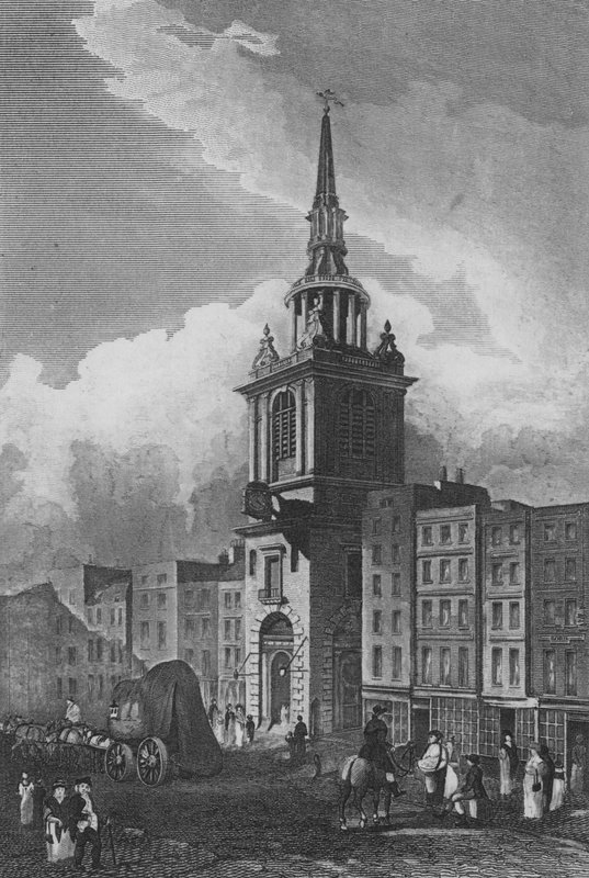 Bow Church, Cheapside, London von John Preston Neale
