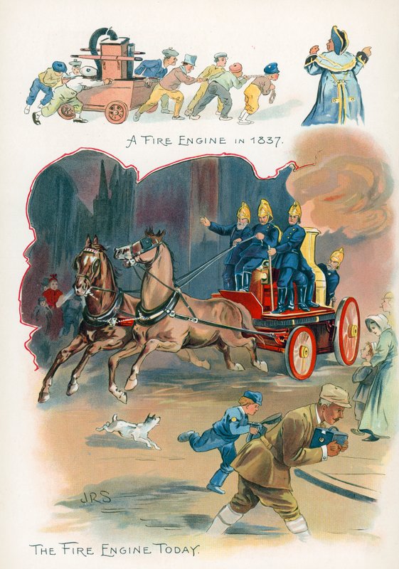 Feuerwehrautos, damals und heute von J. R. Sinclair
