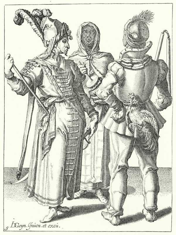 Maskerade (Gravur) von Jacques II de Gheyn