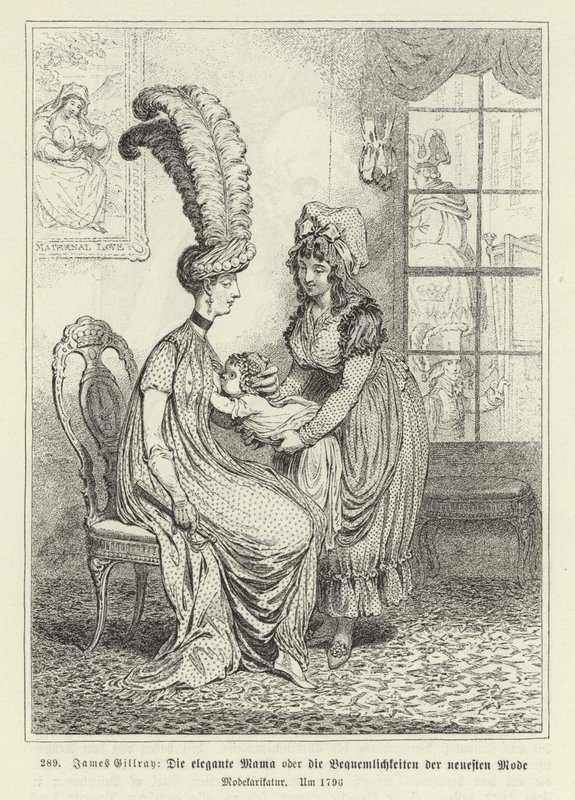 Die modische Mama von James Gillray