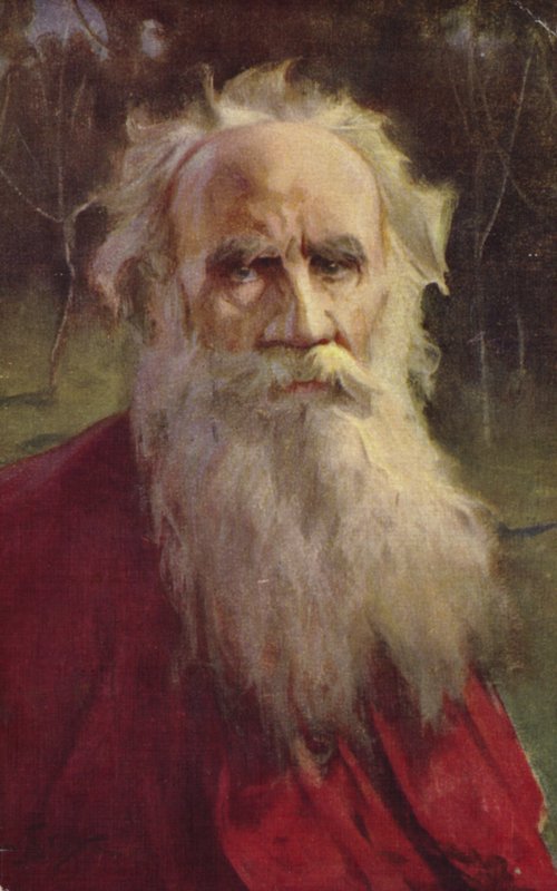 Leo Tolstoi, russischer Schriftsteller von Jan Styka