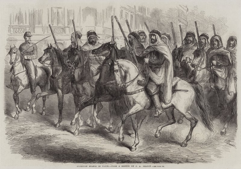 Algerische Spahis in Paris von Jean Adolphe Beauce