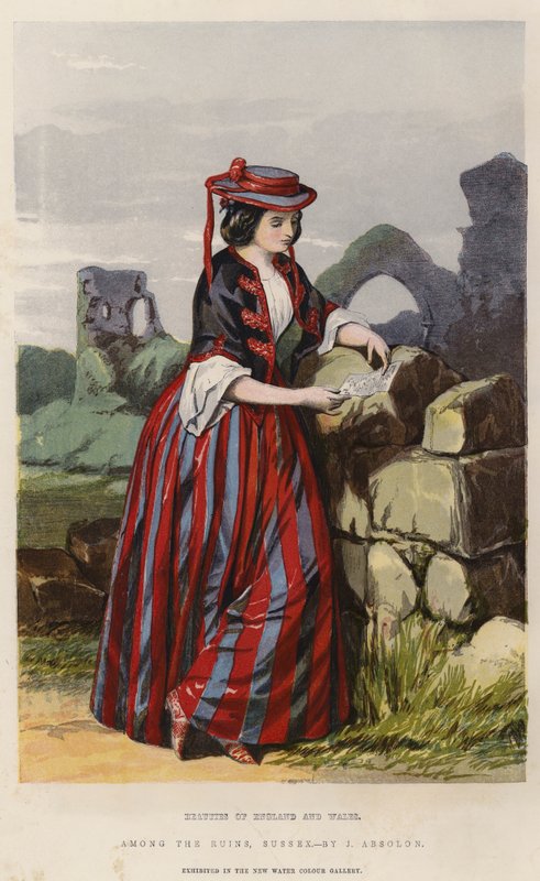 Schönheiten von England und Wales, unter den Ruinen, Sussex von John Absolon