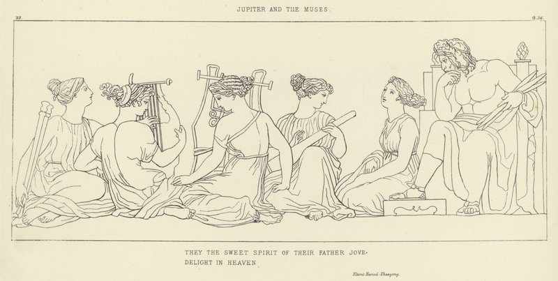 Jupiter und die Musen von John Flaxman
