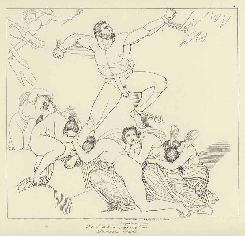 Prometheus gefesselt von John Flaxman