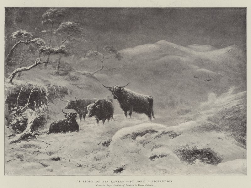 Ein Sturm auf Ben Lawers von John Isaac Richardson
