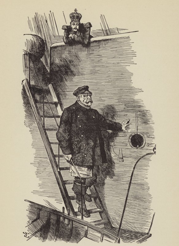 Der Lotse geht von Bord (s/w Foto) von John (after) Tenniel