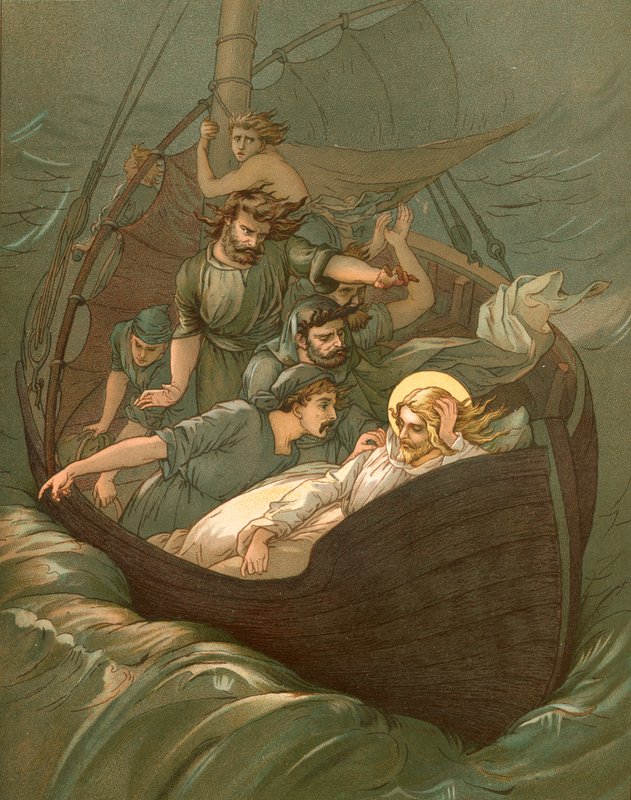 Jesus schläft während des Sturms von John Lawson