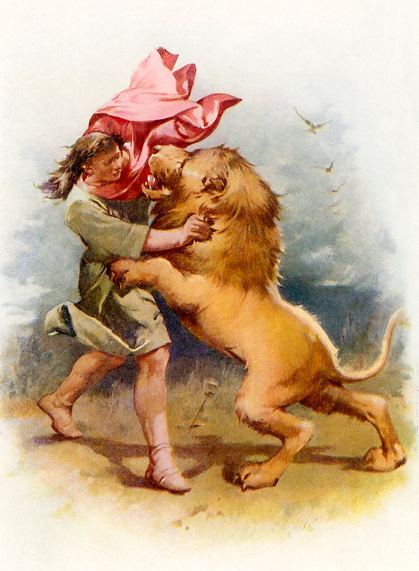 Samson erschlägt den Löwen von John Lawson