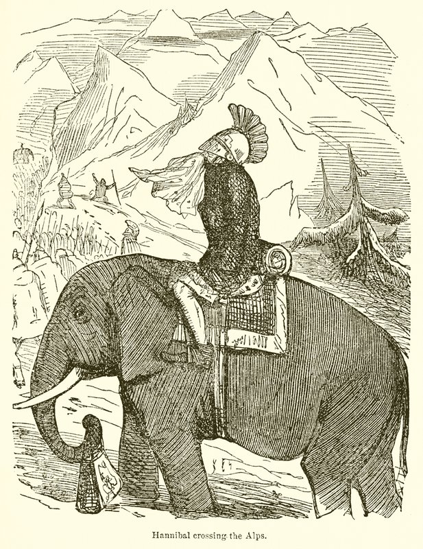 Hannibal überquert die Alpen von John Leech
