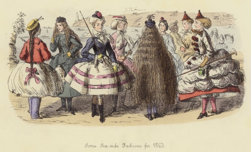 Einige Strandmoden für 1863 von John Leech