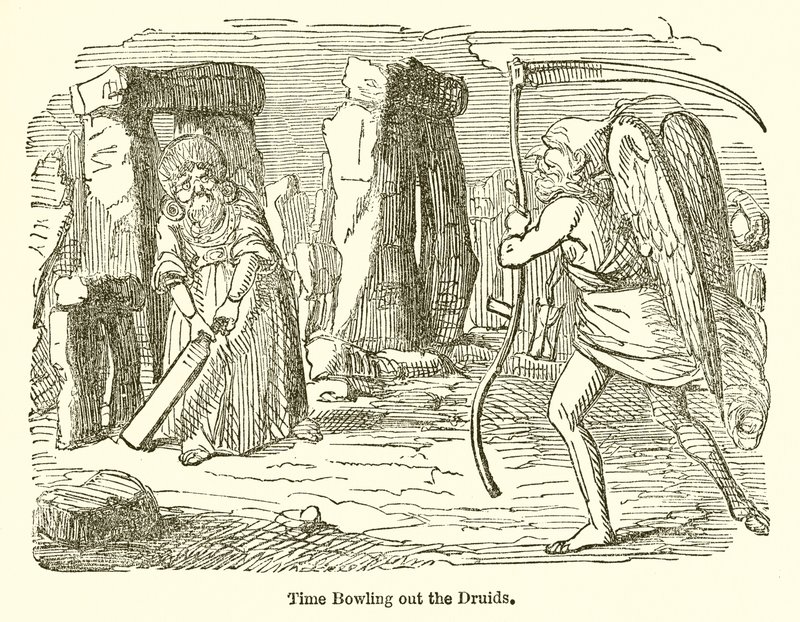Die Zeit kegelt die Druiden aus von John Leech