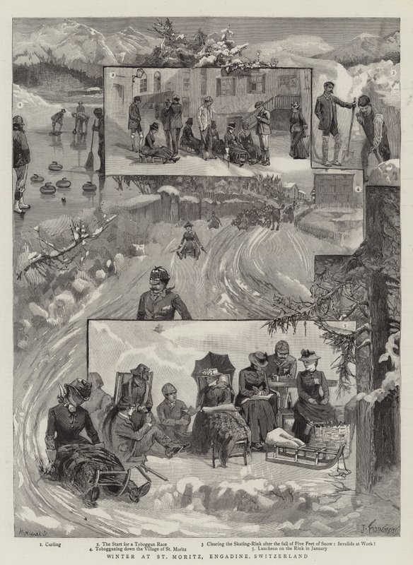 Winter in St. Moritz, Engadin, Schweiz von Joseph Finnemore