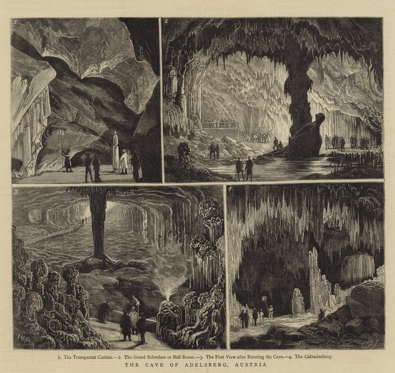 Die Höhle von Adelsberg, Österreich von Joseph Nash
