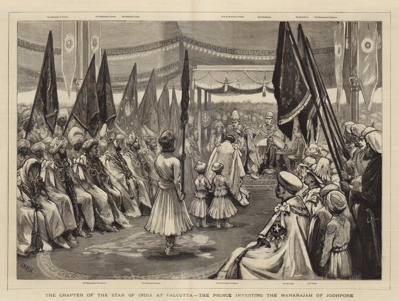 Das Kapitel des Sterns von Indien in Kalkutta, der Prinz investiert den Maharadscha von Jodhpore von Joseph Nash