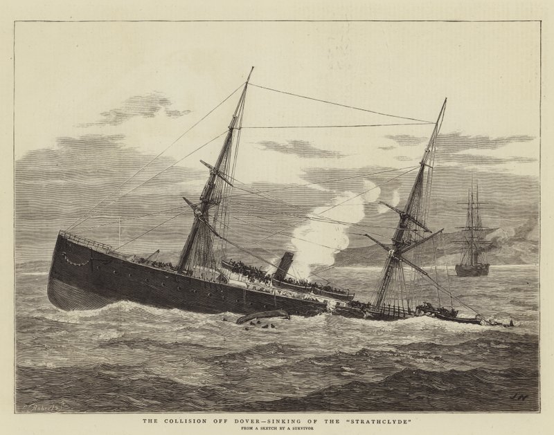 Die Kollision vor Dover, Untergang der Strathclyde von Joseph Nash