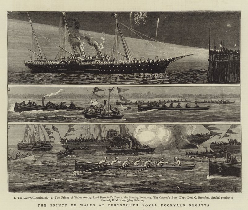 Der Prinz von Wales bei der Regatta der königlichen Werft von Portsmouth von Joseph Nash