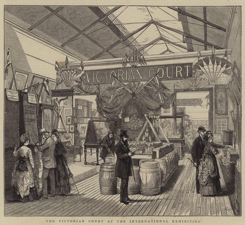 Der Viktorianische Hof auf der Internationalen Ausstellung von Joseph Nash