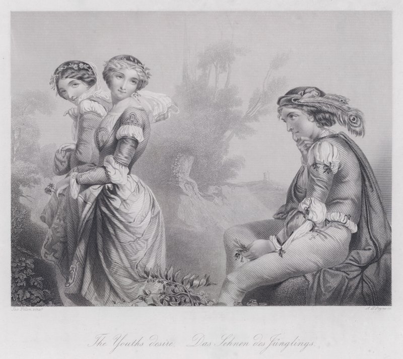 Der Wunsch der Jugend (Stich) von Joseph Felon