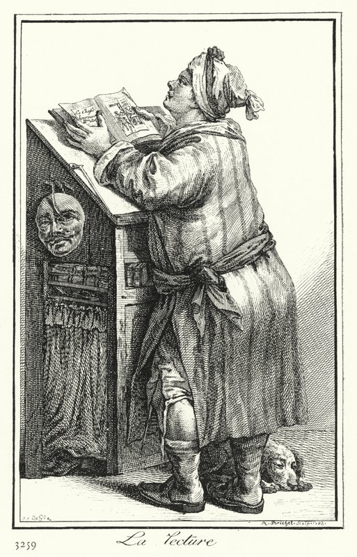Lesen (Stich) von Joseph Franz von (after) Goez