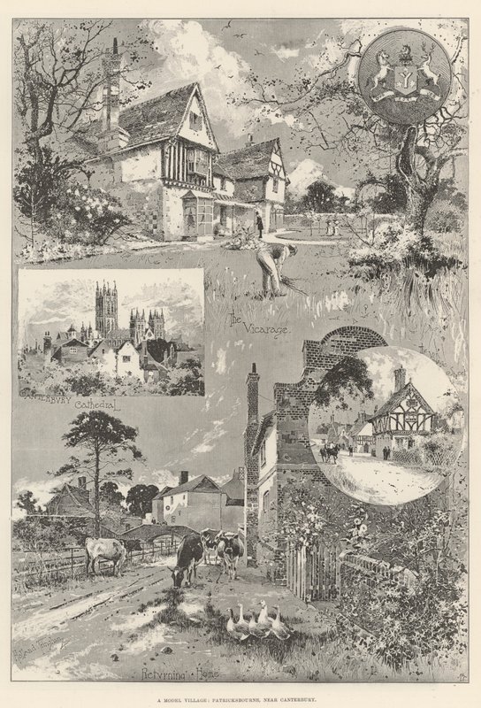 Ein Modell-Dorf, Patricksbourne, in der Nähe von Canterbury von Joseph Holland Tringham