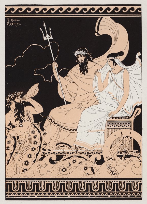 Poseidon und Amphitrite von Joseph Kuhn Regnier
